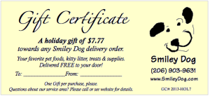 Holiday Gift Certificate